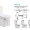 Modern bathroom one-piece toilet bowl set with pedestal sink- White with Gold Line - Image 4