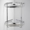 2-TIER STAINLESS STEEL CORNER CADDY- Polished Chrome finish