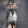 2-TIER STAINLESS STEEL CORNER CADDY- Polished Chrome finish - Image 3
